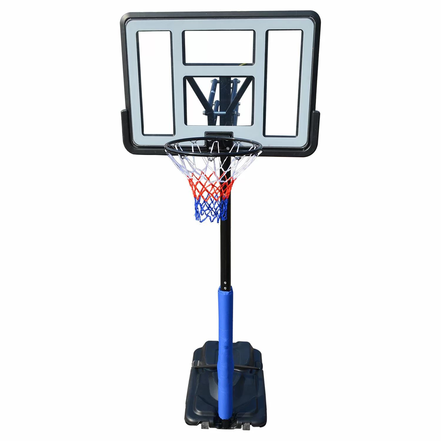 Реальное фото Баскетбольная мобильная стойка DFC STAND44PVC1 110x75cm ПВХ винт.регулировка от магазина СпортЕВ