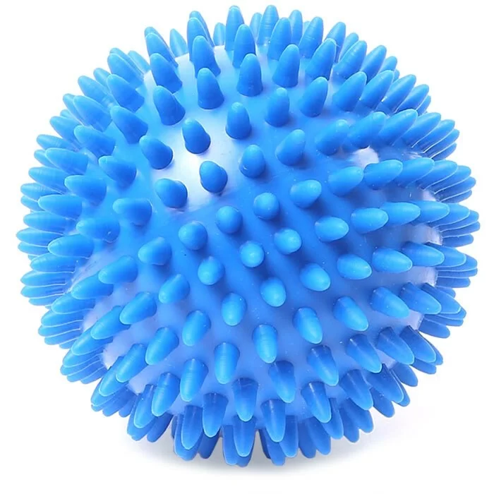 Реальное фото Мяч массажный 6 см C33445 супер твердый ПВХ синий от магазина СпортЕВ