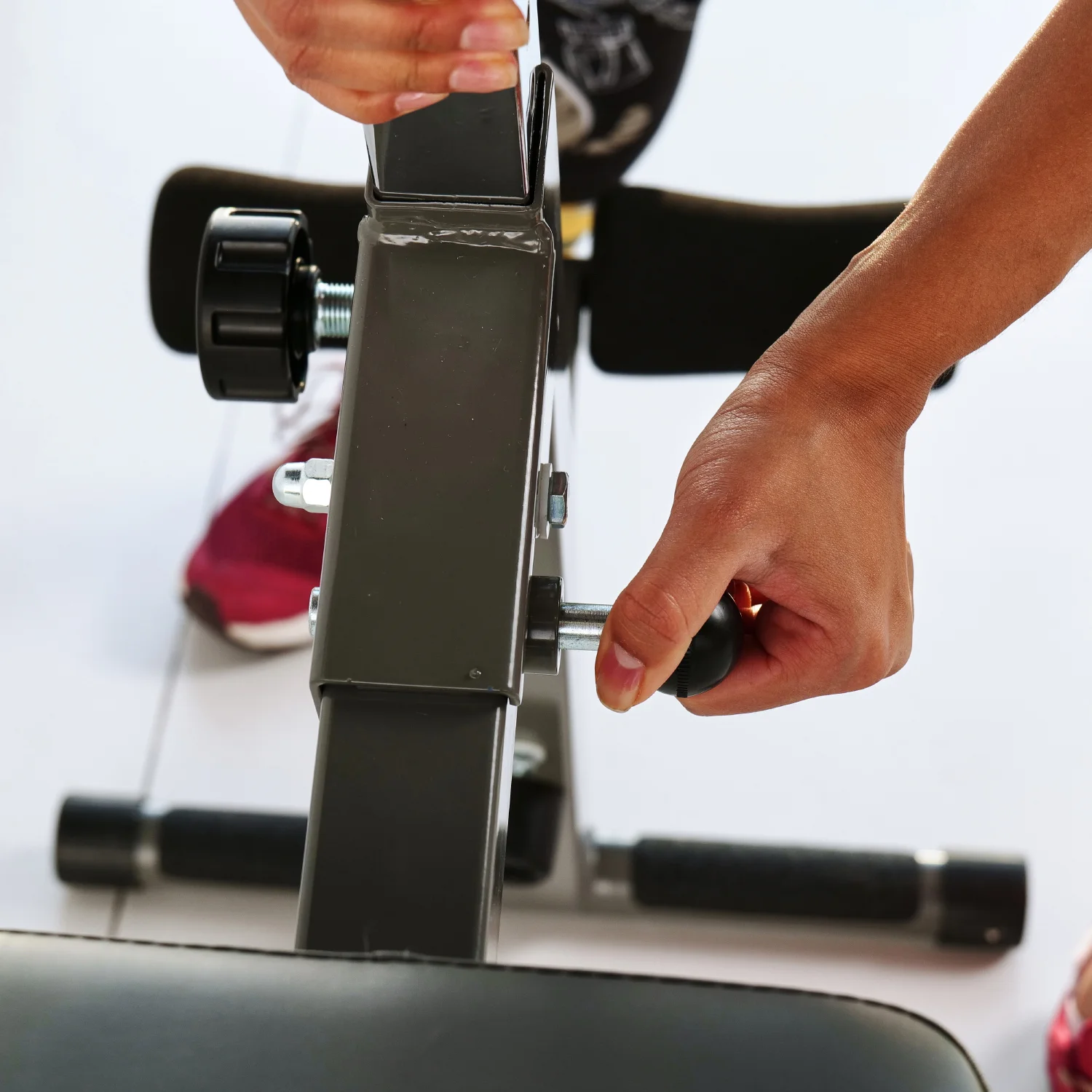 Реальное фото Скамья для пресса/ гиперэкстензия DFC D1107 от магазина Спортев