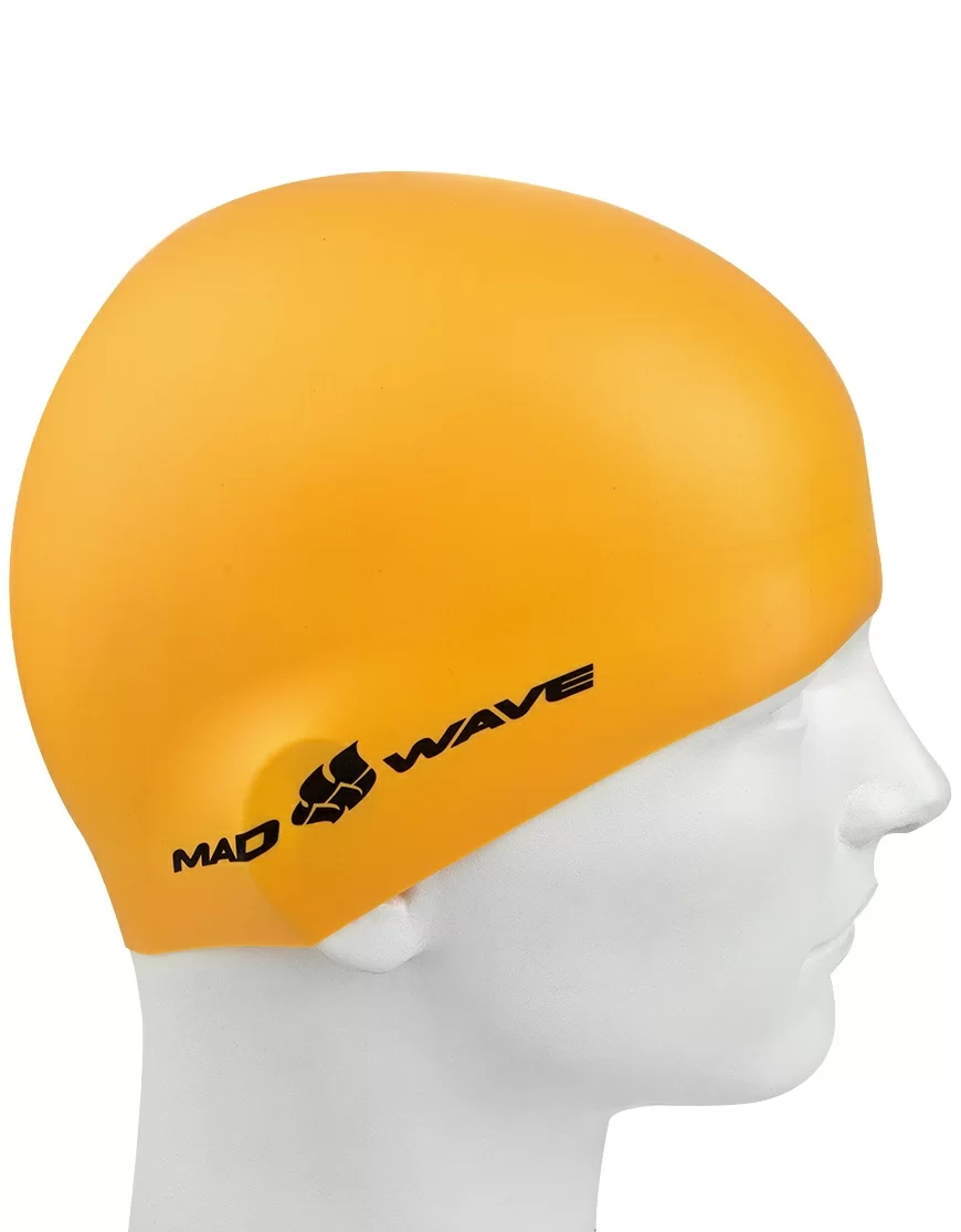 Реальное фото Шапочка для плавания Mad Wave Intensive yellow M0535 01 0 06W от магазина СпортЕВ
