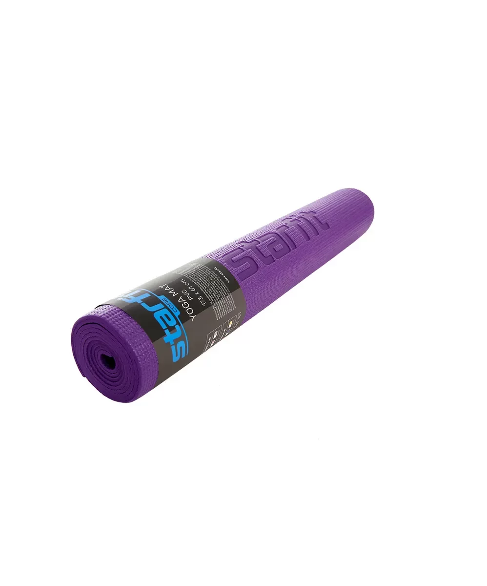 Реальное фото Коврик для йоги 173x61x0,4 см StarFit FM-101 PVC фиолетовый 18899 от магазина СпортЕВ