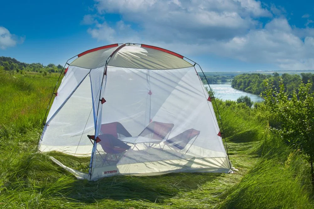 Реальное фото Тент шатер туристический ATEMI АТ-1G от магазина Спортев