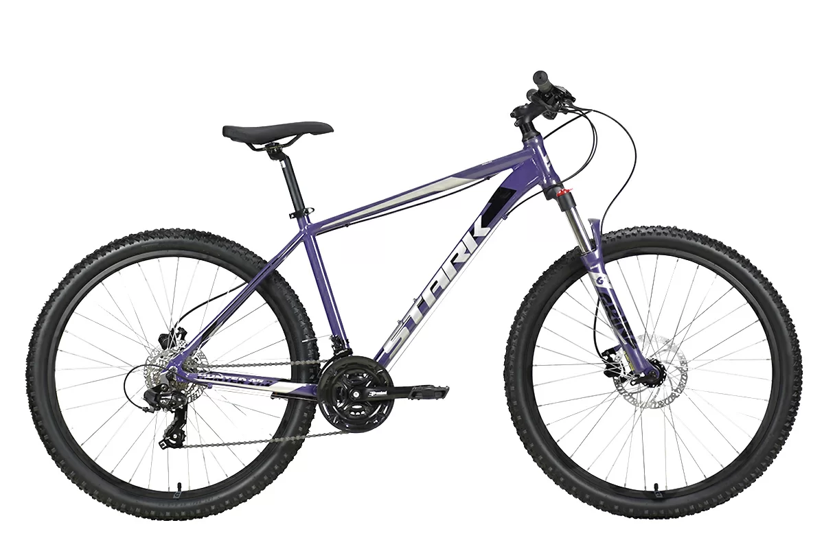 Реальное фото Велосипед Stark Hunter 27.2 HD (2023) фиолетовый/серый/черный от магазина СпортЕВ