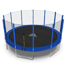 Батут DFC Trampoline Fitness 16ft наружн.сетка, синий (488см)(два короба) 16FT-TR-B