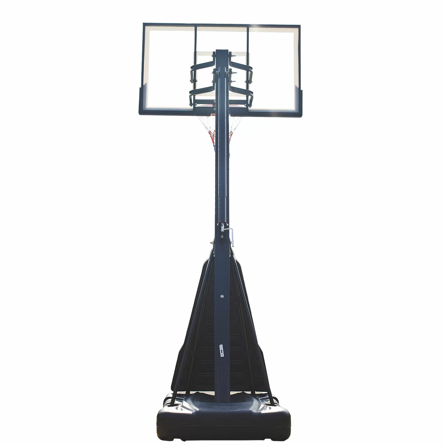 Реальное фото Баскетбольная мобильная стойка DFC STAND54G 136x80cm стеклo от магазина СпортЕВ