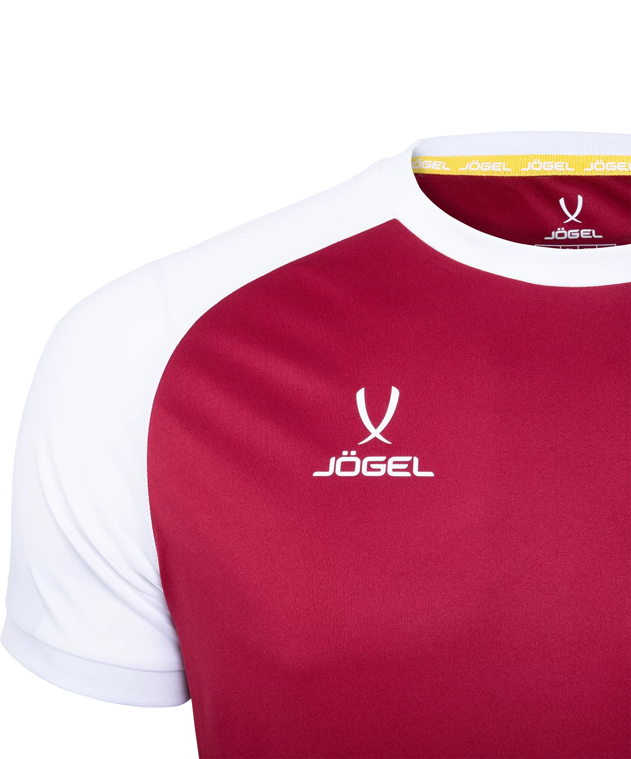 Реальное фото Футболка игровая CAMP Reglan Jersey, гранатовый/белый Jögel от магазина Спортев