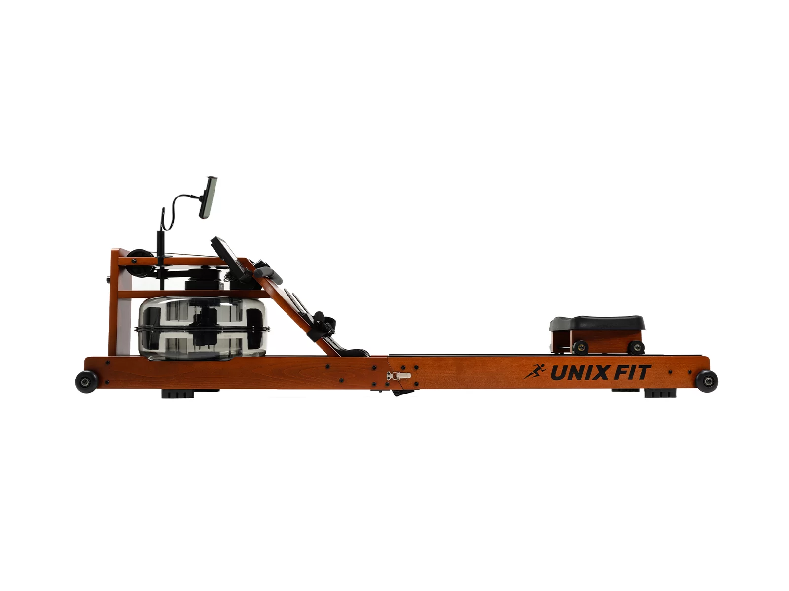 Реальное фото Гребной тренажер UNIX Fit Wood Rower Dark от магазина Спортев