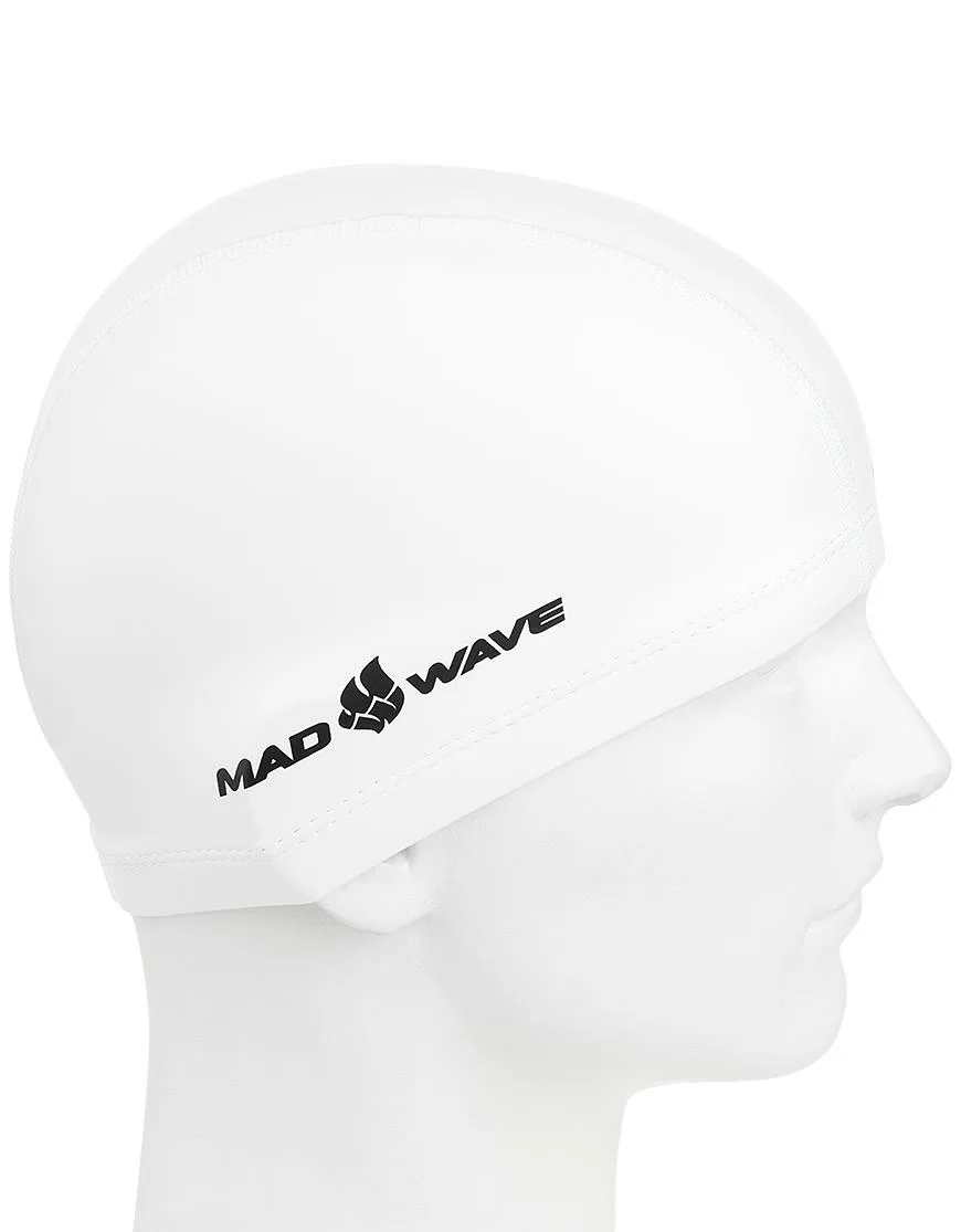 Реальное фото Шапочка для плавания Mad Wave PUT Coated white M0585 01 0 02W от магазина СпортЕВ