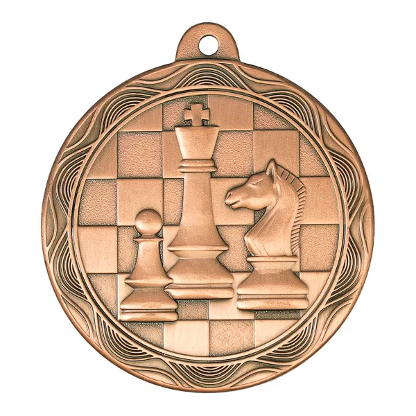 Реальное фото Медаль MZ 80-50/ВN шахматы (D-50 мм, s-2 мм) от магазина СпортЕВ
