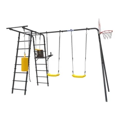 ROMANA Спорт Плюс 2 (антрацит) (с пластиковыми качелями) 103.20.08+1.Д-26.01+1.Д-26.01