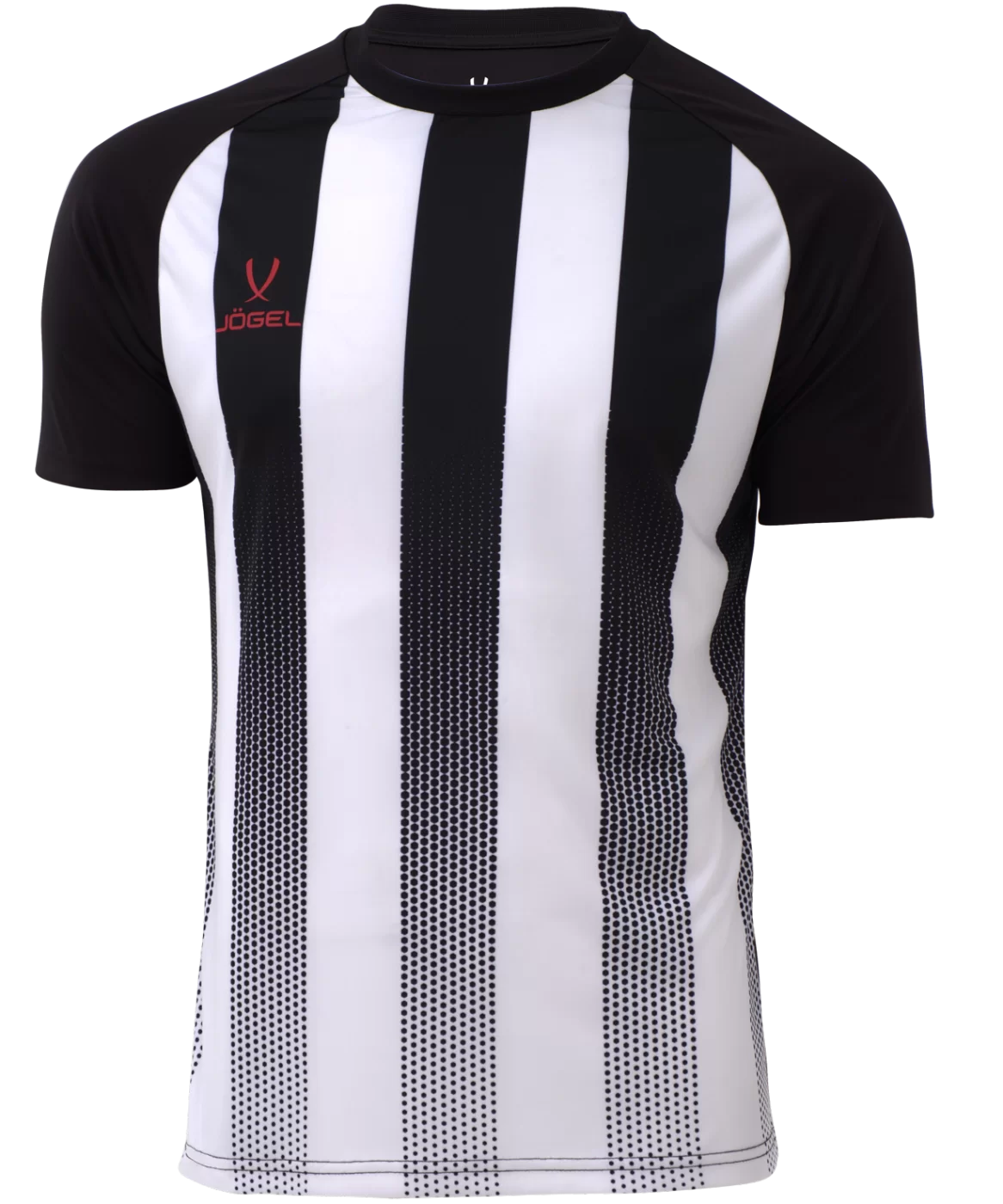 Реальное фото Футболка игровая Camp Striped Jersey, белый/черный, детский Jögel от магазина Спортев