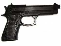 Пистолет тренировочный мягкий термоэластопласт 430 гр черный ПТ-1М