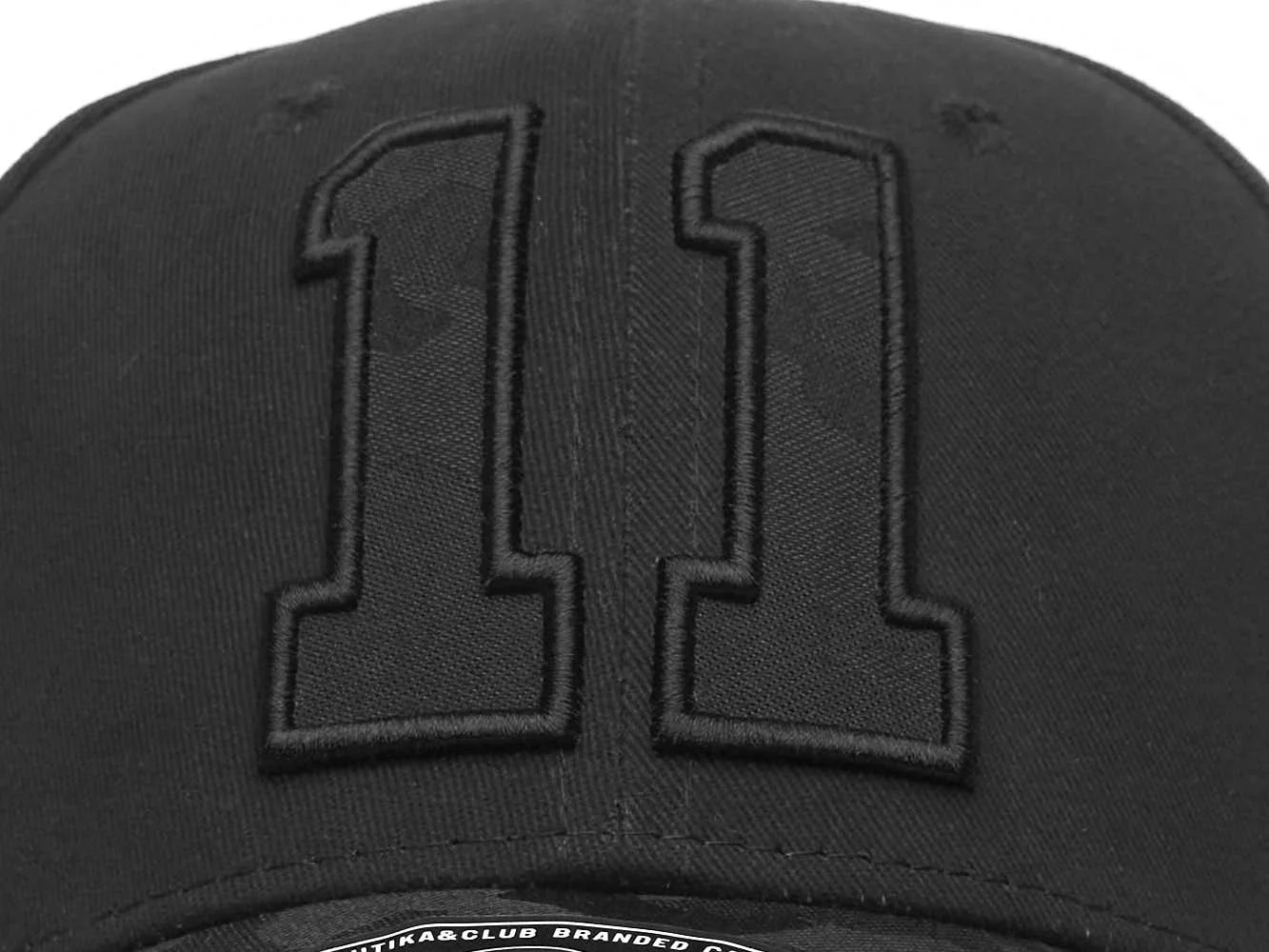 Реальное фото Бейсболка №11 черная р.55-58 20693 от магазина Спортев