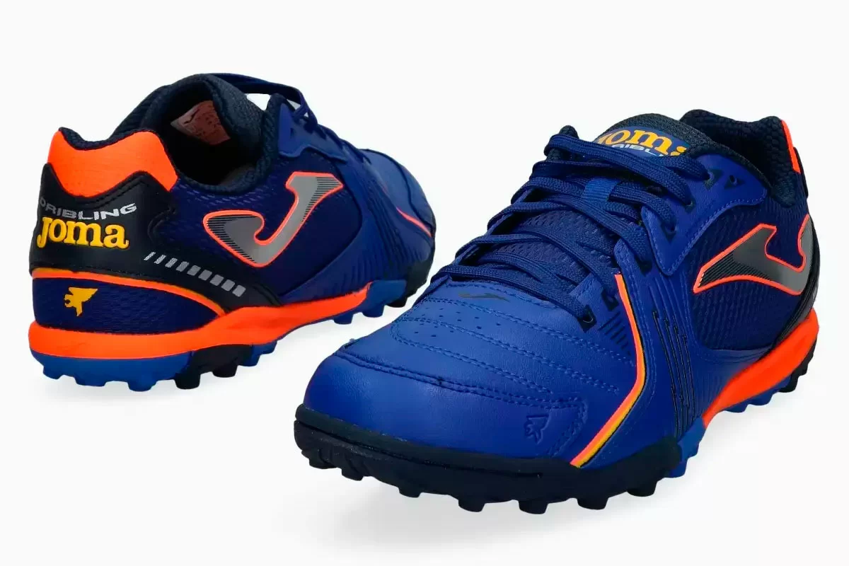 Бутсы Joma Dribling turf 2023 синий/оранжевый DRIW2304TF Реальное фото Бутсы Joma Dribling turf 2023 синий/оранжевый DRIW2304TF от магазина Спортев