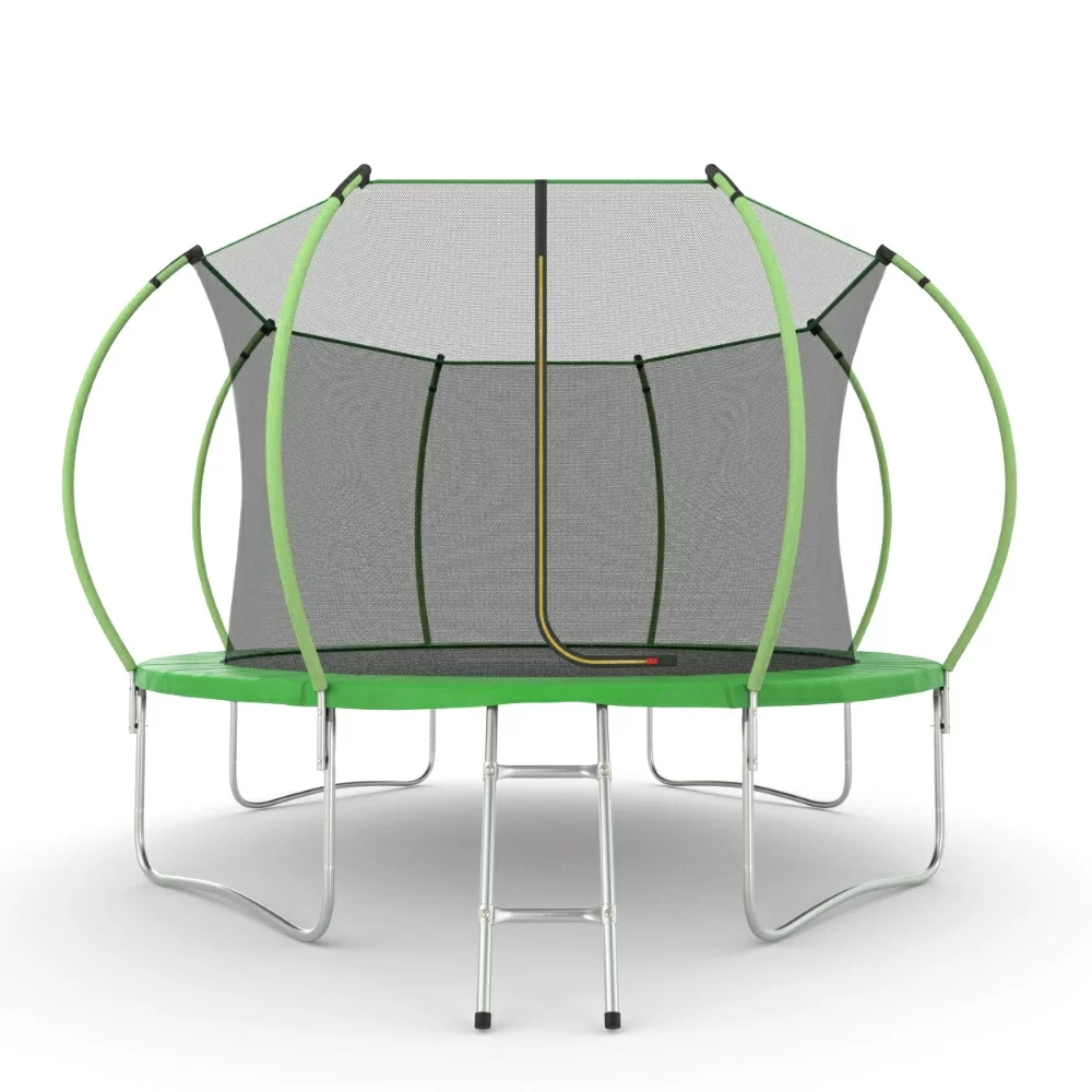 Реальное фото EVO JUMP Internal 12ft (Green) Батут с внутренней сеткой и лестницей, диаметр 12ft (зеленый) от магазина СпортЕВ
