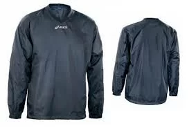 Реальное фото Куртка Asics V-Jacket TRA синяя T618Z9/0050 от магазина СпортЕВ