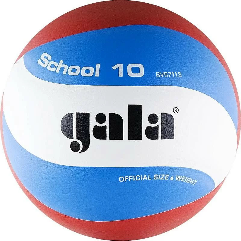 Реальное фото Мяч волейбольный Gala School 10 р.5 синт.кожа ПУ  клеен бел-гол-кр BV5711S от магазина СпортЕВ
