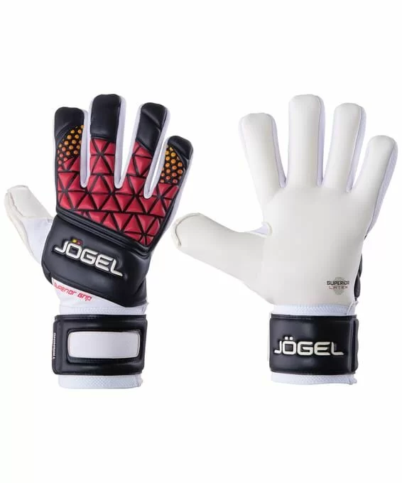 Реальное фото Перчатки вратарские Jogel Nigma Pro Training Negative черные 18476 от магазина СпортЕВ