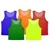 Реальное фото Манишка односторонняя сетчатая Light взрослая синяя МВС-С от магазина Спортев