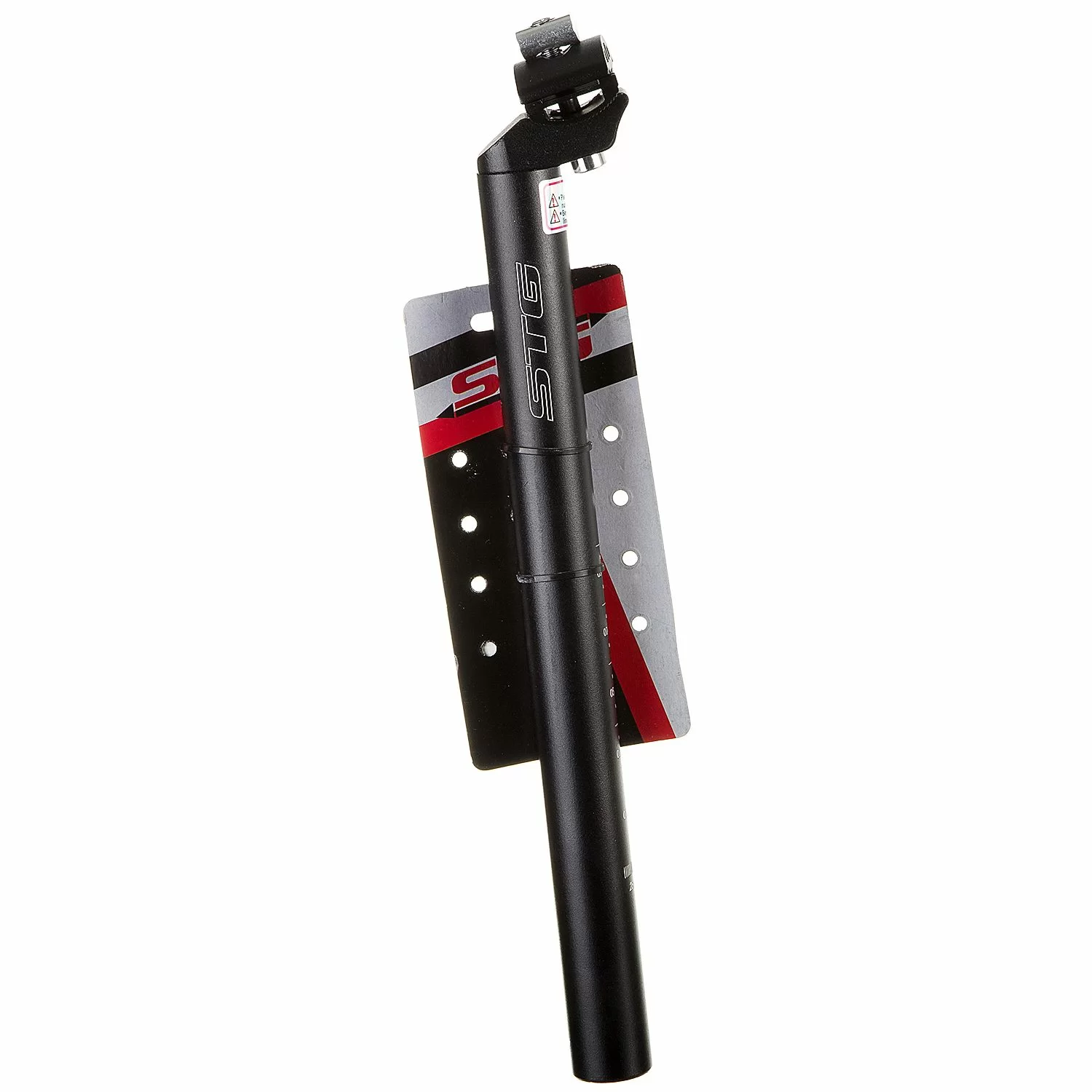 Реальное фото Подседельный штырь 28,6*350 STG с зажимом алюм. черный Х82594 от магазина Спортев