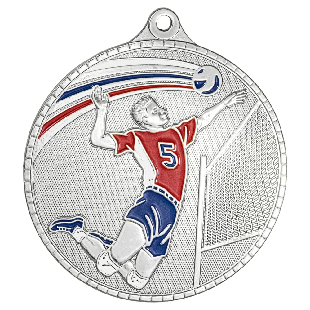 Реальное фото Медаль MZP 394-55/S волейбол (D-55мм, s-2,5 мм) нейзильбер от магазина СпортЕВ