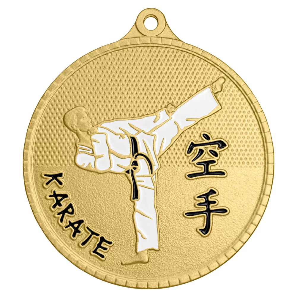Реальное фото Медаль MZP 573-55/G карате (D-55мм, s-2 мм) от магазина СпортЕВ
