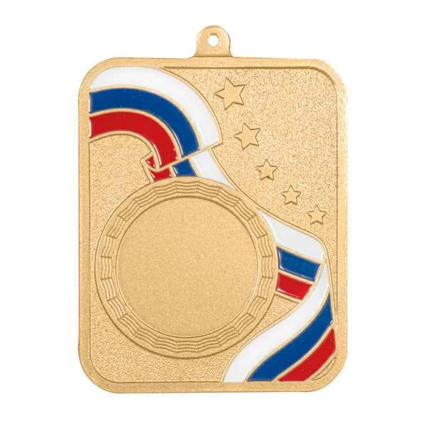 Реальное фото Медаль MZP 553-65/GM (65х48 мм, D-25 мм, s-3 мм) от магазина СпортЕВ