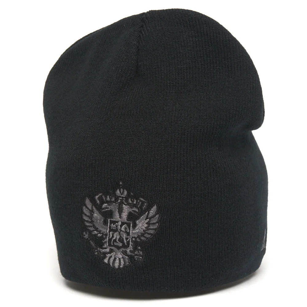 Реальное фото Шапка Россия черная р.55-58 11348 от магазина Спортев