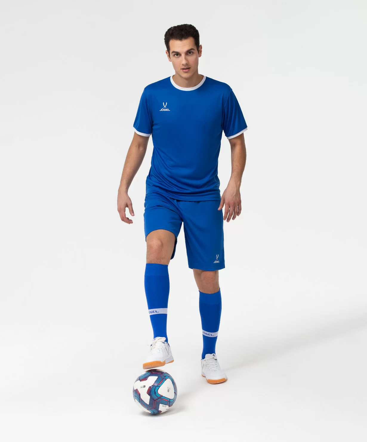 Реальное фото Шорты игровые JÖGEL CAMP Classic Shorts, синий/белый от магазина Спортев
