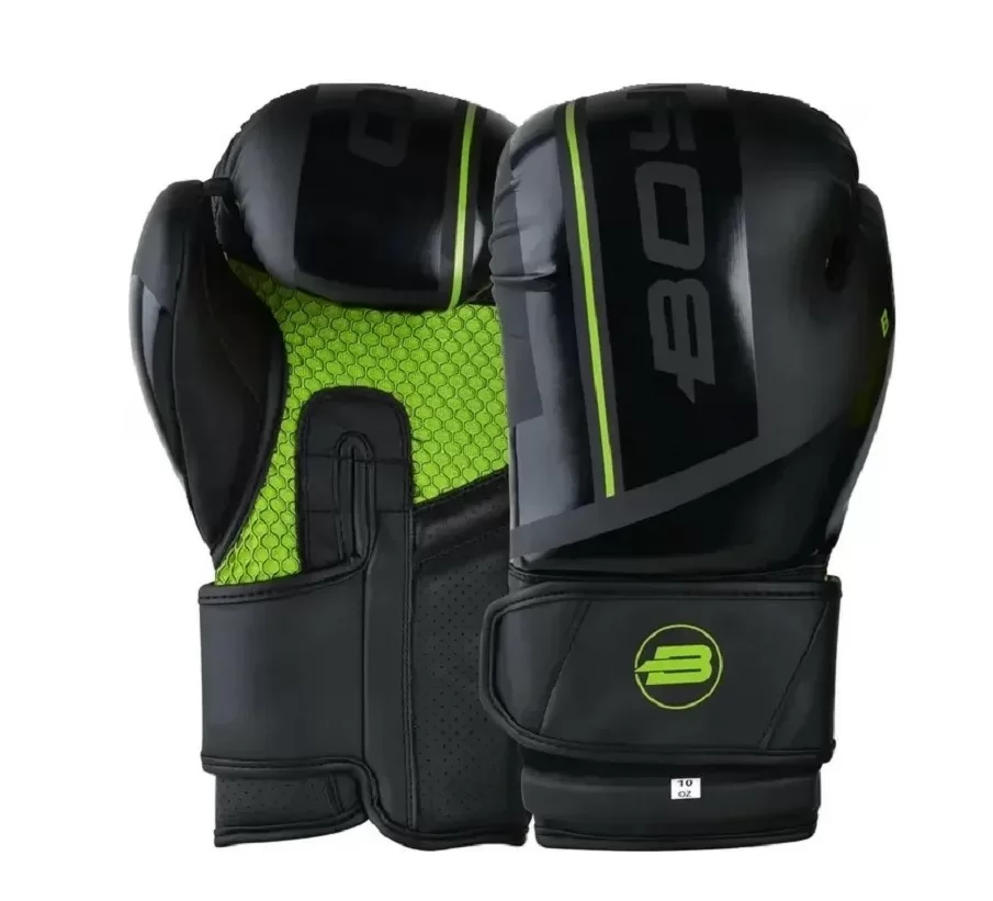Реальное фото Перчатки боксерские BoyBo B-Series флекс зеленые BBG400 от магазина СпортЕВ