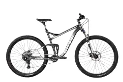 Велосипед Stark Tactic FS 29.4 HD (2024) серый матовый/серебристый металлик