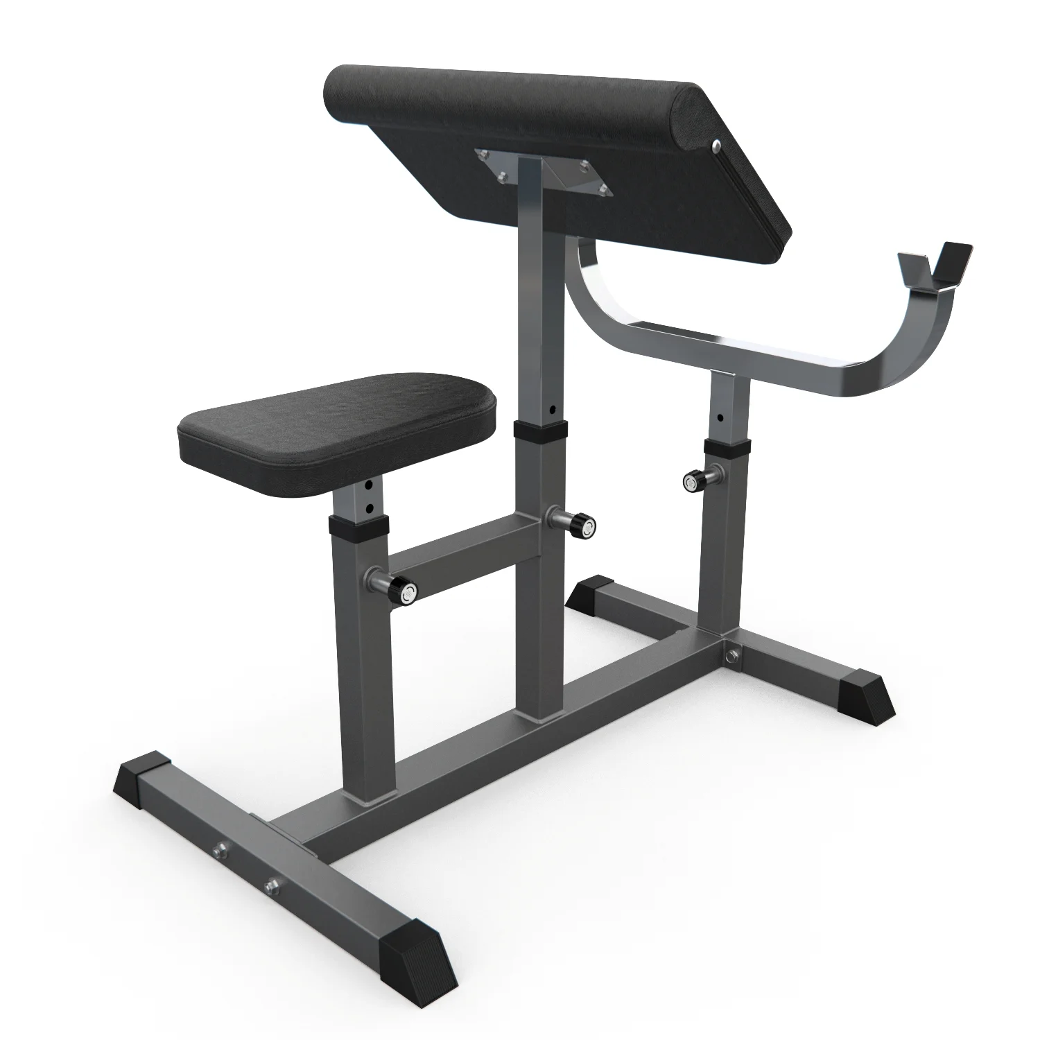 Реальное фото Скамья Скотта DFC Homegym UB009G серый от магазина Спортев