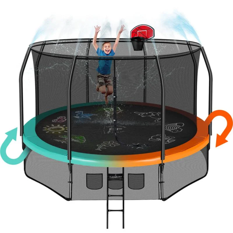 Реальное фото Каркасный батут Clear Fit FamilyHop 14Ft от магазина Спортев