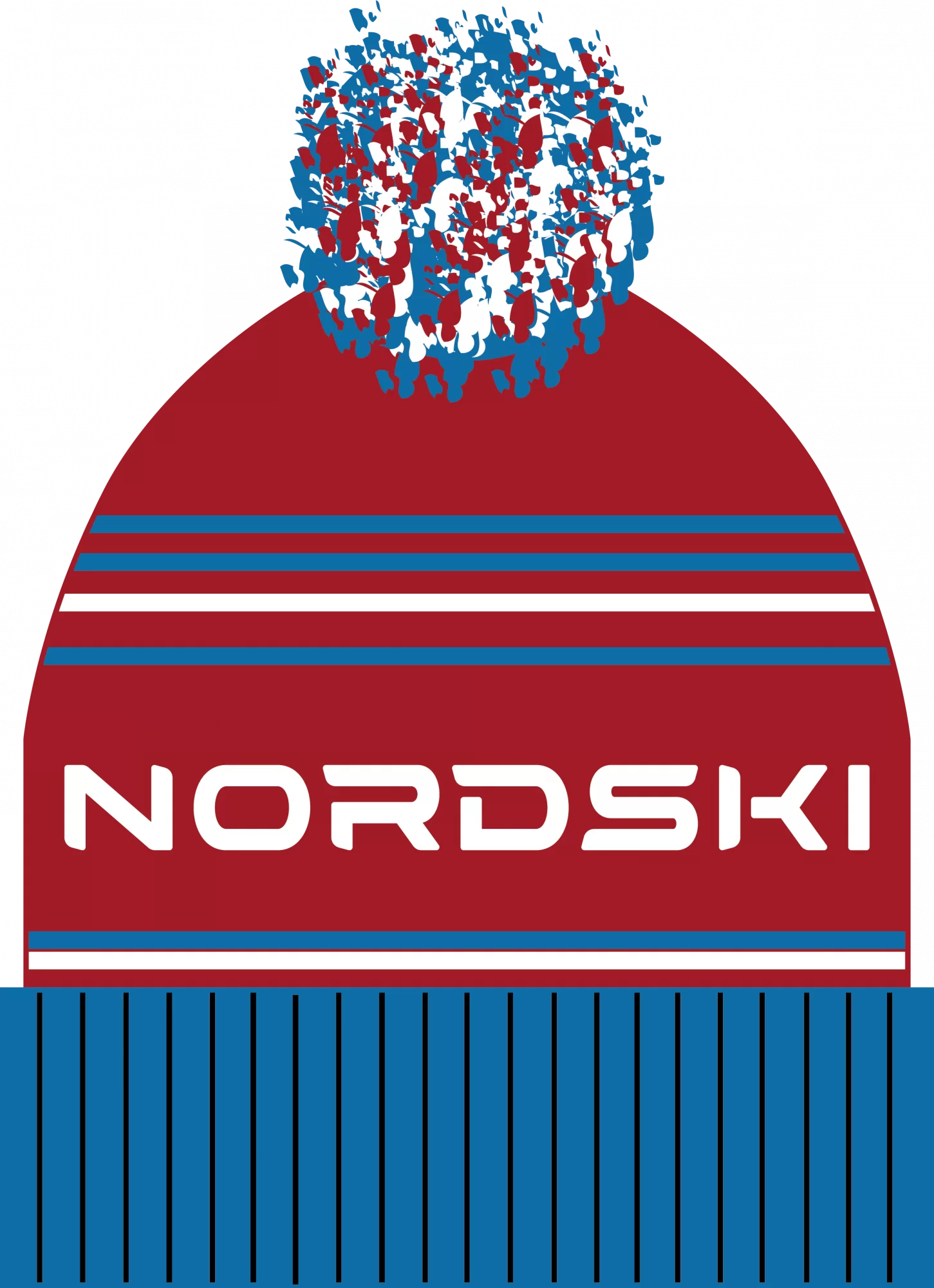 Реальное фото Шапка Nordski Stripe blue RUS NSV470702 от магазина СпортЕВ