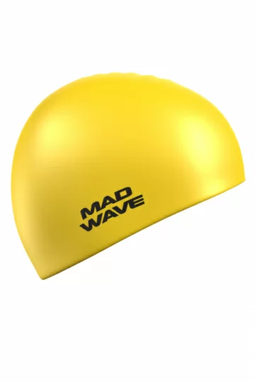 Реальное фото Шапочка для плавания Mad Wave Intensive Big yellow M0531 12 2 06W от магазина СпортЕВ
