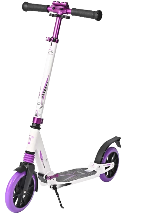 Реальное фото Самокат TechTeam City Scooter (2022) фиолетовый 398003 от магазина Спортев