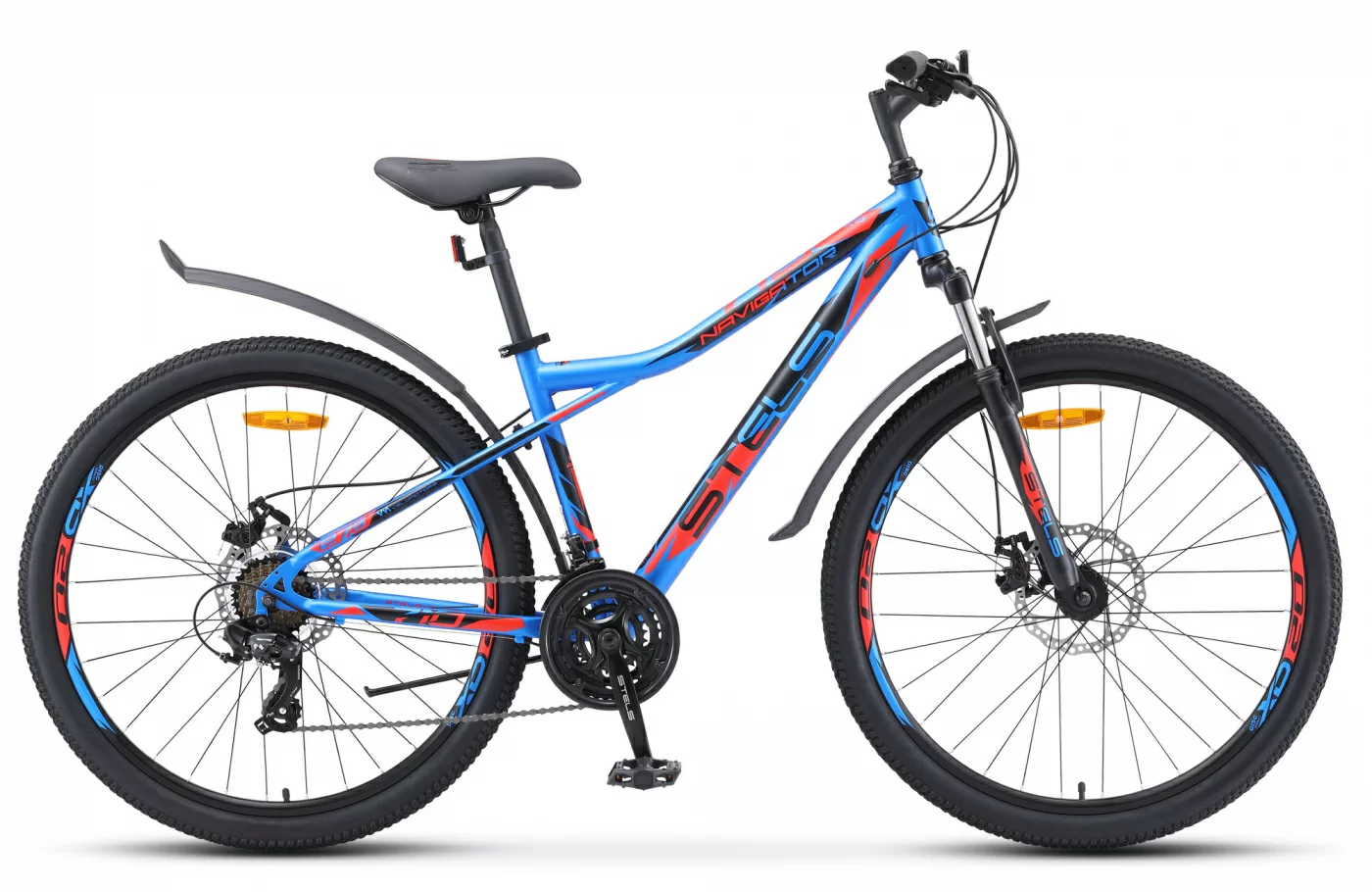 Реальное фото Велосипед Stels Navigator-710 MD 27.5" синий/черный/красный V020 от магазина СпортЕВ