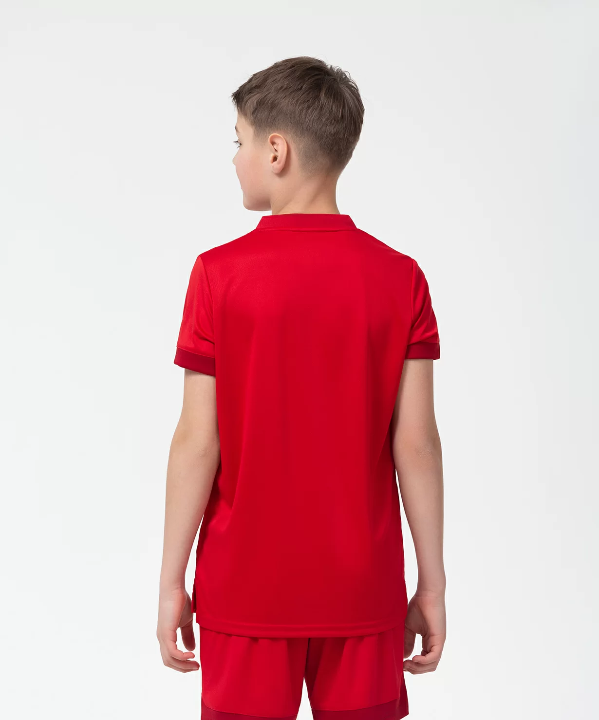 Реальное фото Футболка игровая JÖGEL DIVISION PerFormDRY Union Jersey, красный/ темно-красный/белый, детский от магазина Спортев