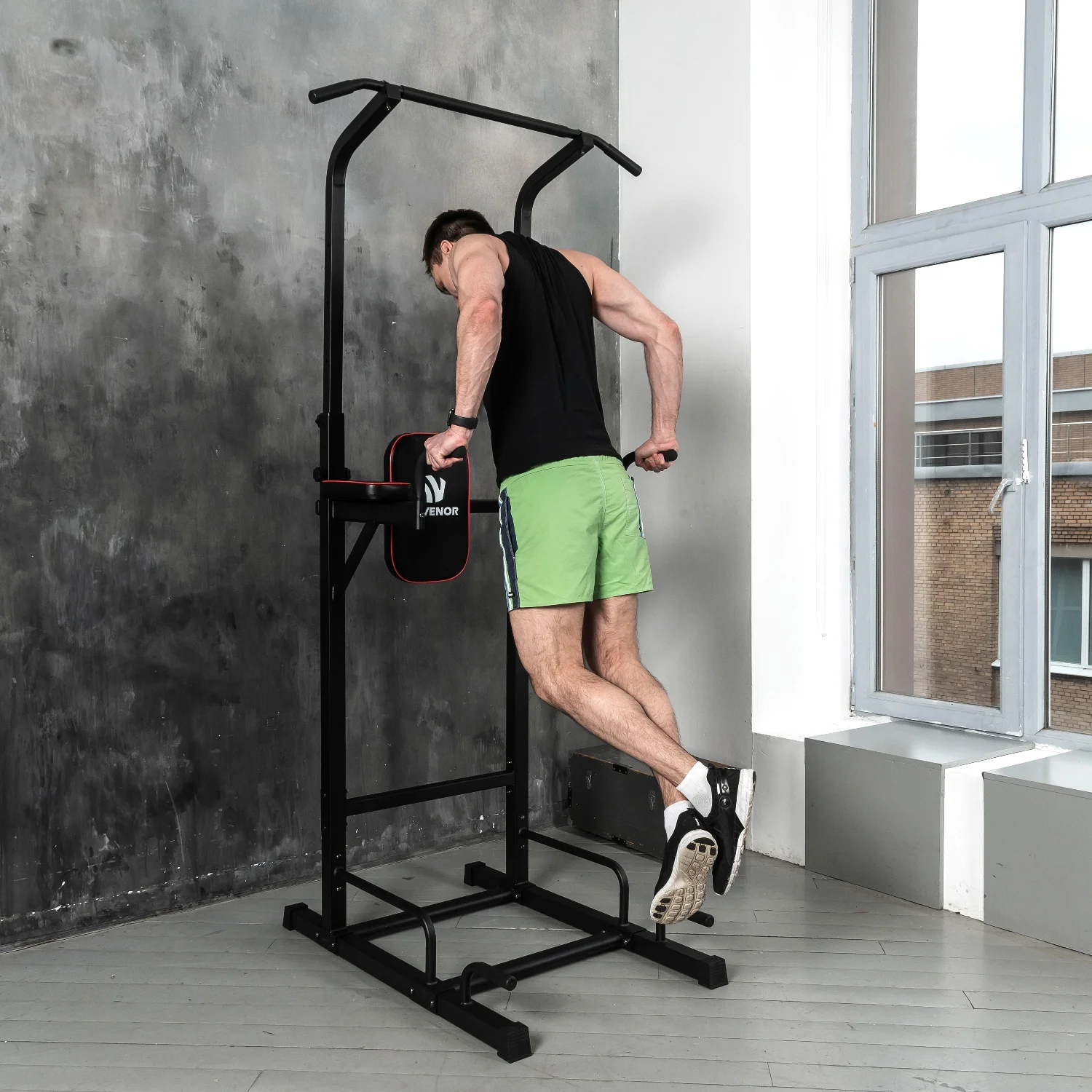 Реальное фото Турник-брусья DFC Power Tower G-ADVENOR от магазина Спортев