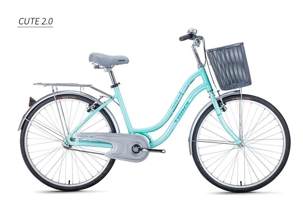 Реальное фото Велосипед TRINX Cute 2.0 24 серый/синий/фиолетовый/коричневый от магазина СпортЕВ