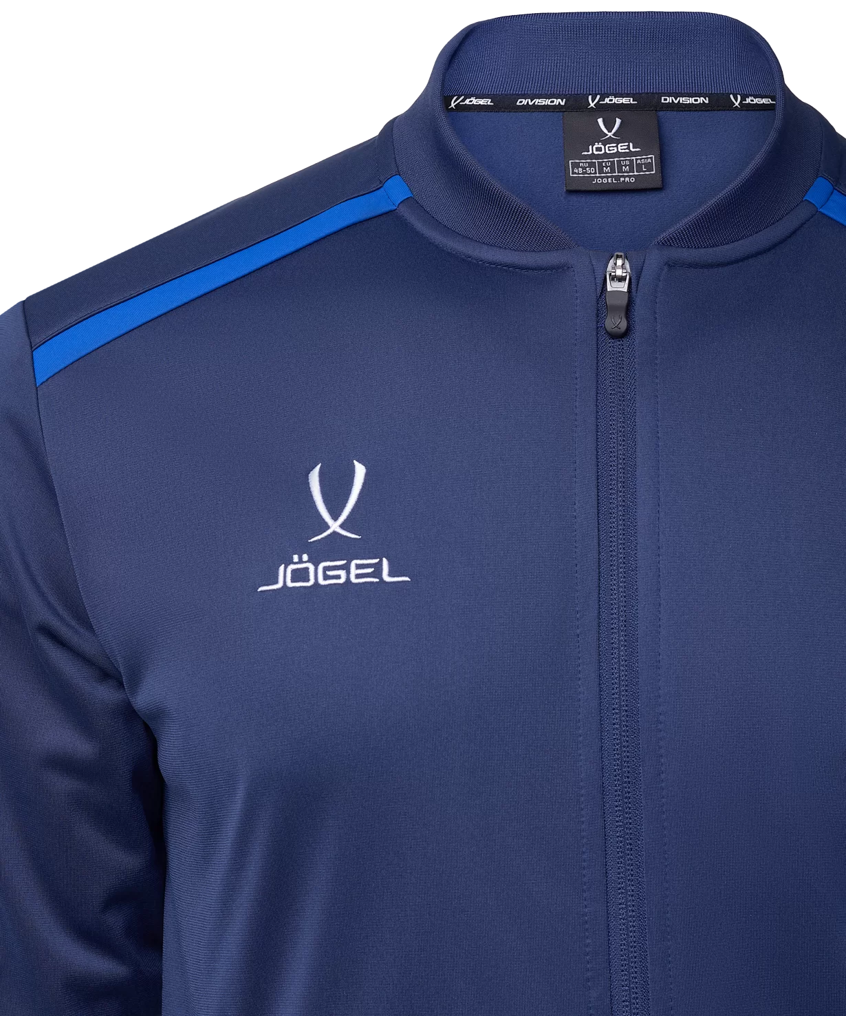 Реальное фото Олимпийка DIVISION PerFormDRY Pre-match Knit Jacket, темно-синий Jögel от магазина СпортЕВ
