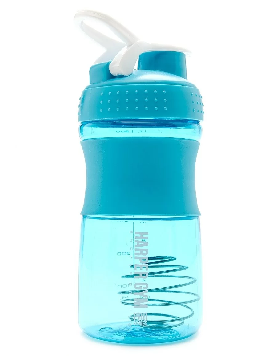 Реальное фото Шейкер Harper Gym Shaker Bottle S19 с венчиком 0.5 л голубой от магазина Спортев