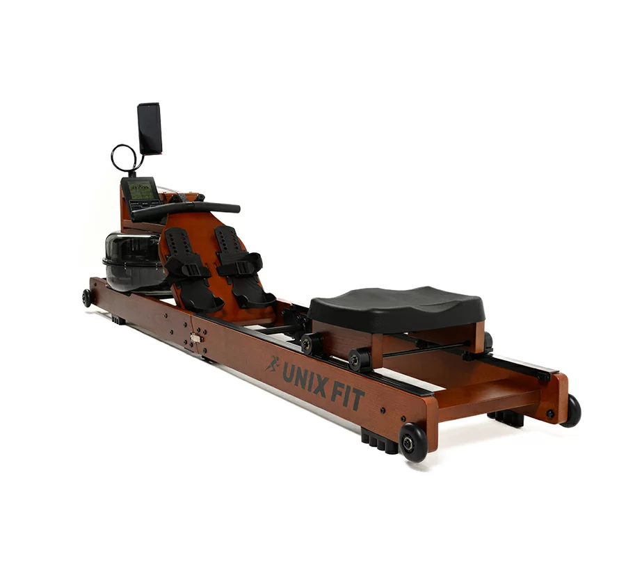 Реальное фото Гребной тренажер UNIX Fit Wood Rower Dark от магазина Спортев