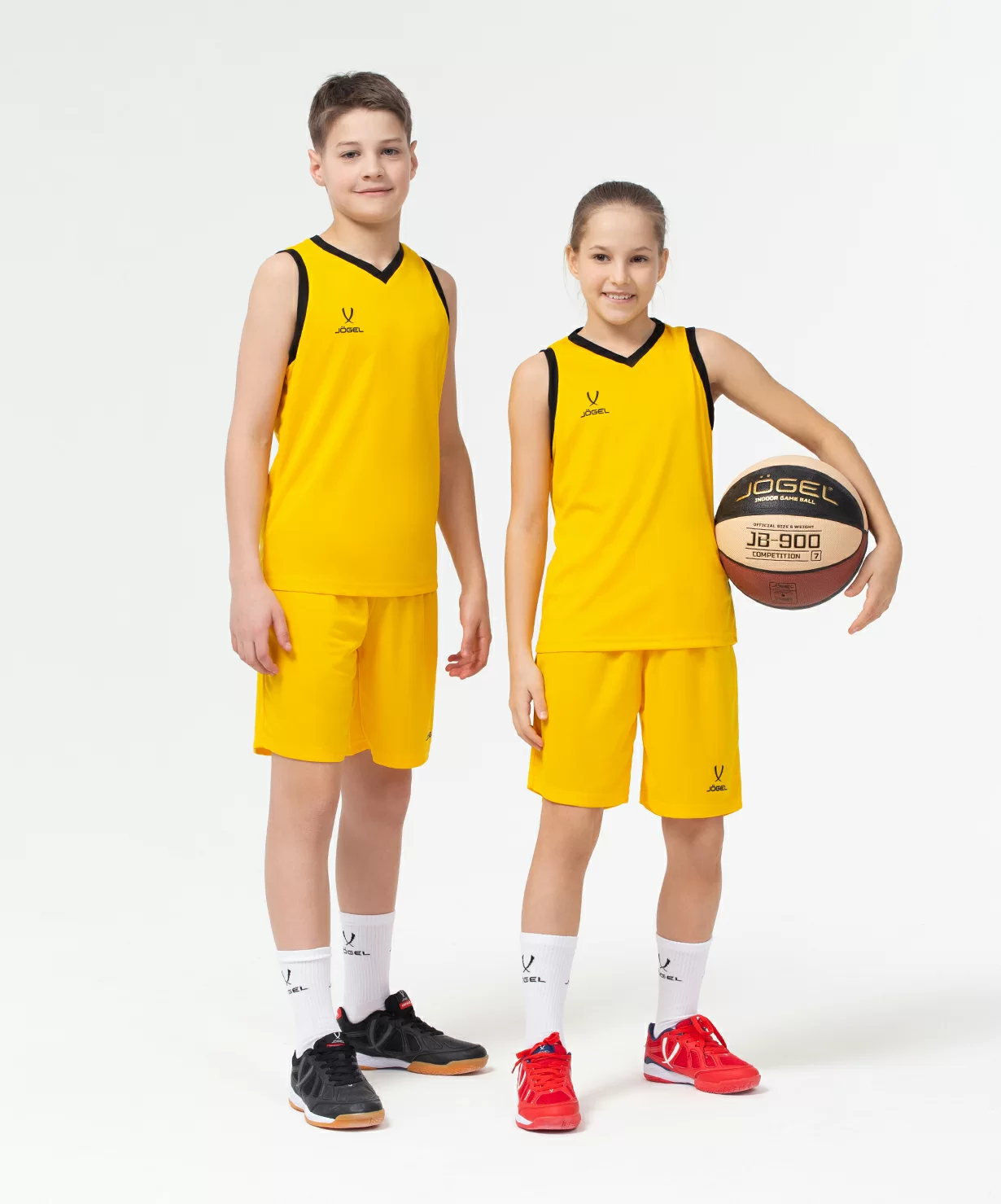 Реальное фото Шорты баскетбольные Camp Basic, желтый, детский Jögel от магазина СпортЕВ