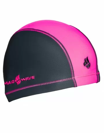Реальное фото Шапочка для плавания Mad Wave Duotone Lycra grey/pink M0527 02 0 11W от магазина СпортЕВ