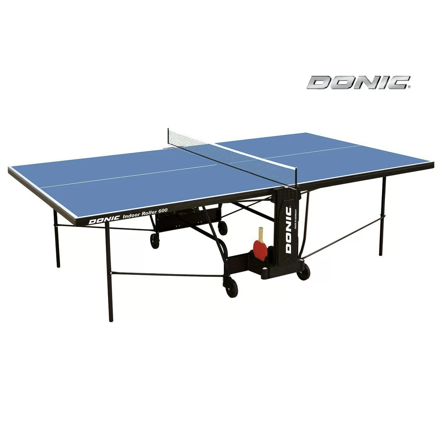 Реальное фото Теннисный стол DONIC INDOOR ROLLER 600 BLUE 230286-B от магазина СпортЕВ