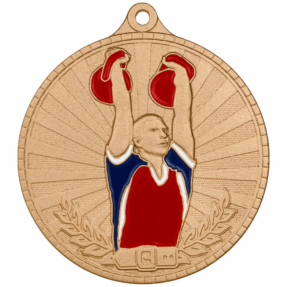 Реальное фото Медаль MZP 622-55/В гиревой спорт (D-55мм, s-2 мм) от магазина СпортЕВ
