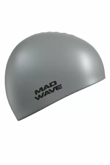 Реальное фото Шапочка для плавания Mad Wave Intensive Big grey M0531 12 2 17W от магазина СпортЕВ