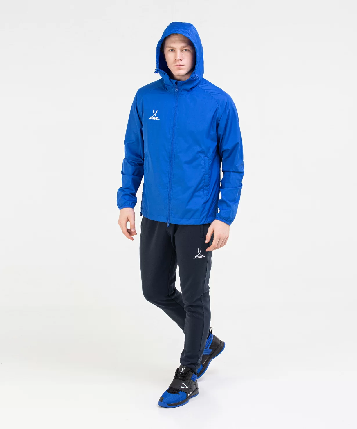 Реальное фото Куртка ветрозащитная CAMP Rain Jacket, синий Jögel от магазина СпортЕВ