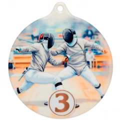 Медаль MZP 452-55 фехтование 3 место с сублимацией (D-55мм, s-2 мм)